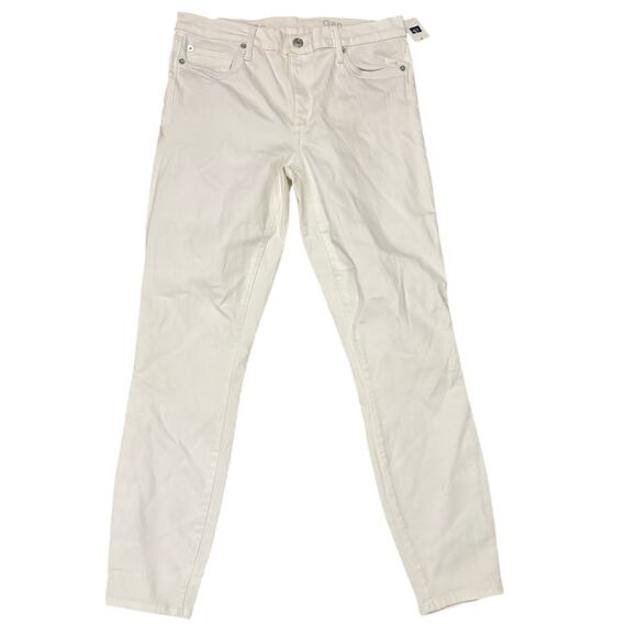 NWT Gap 1969 True Skinny Ankle Jeans White Women's Size 30 Stretch Denim - Picture 1 of 8